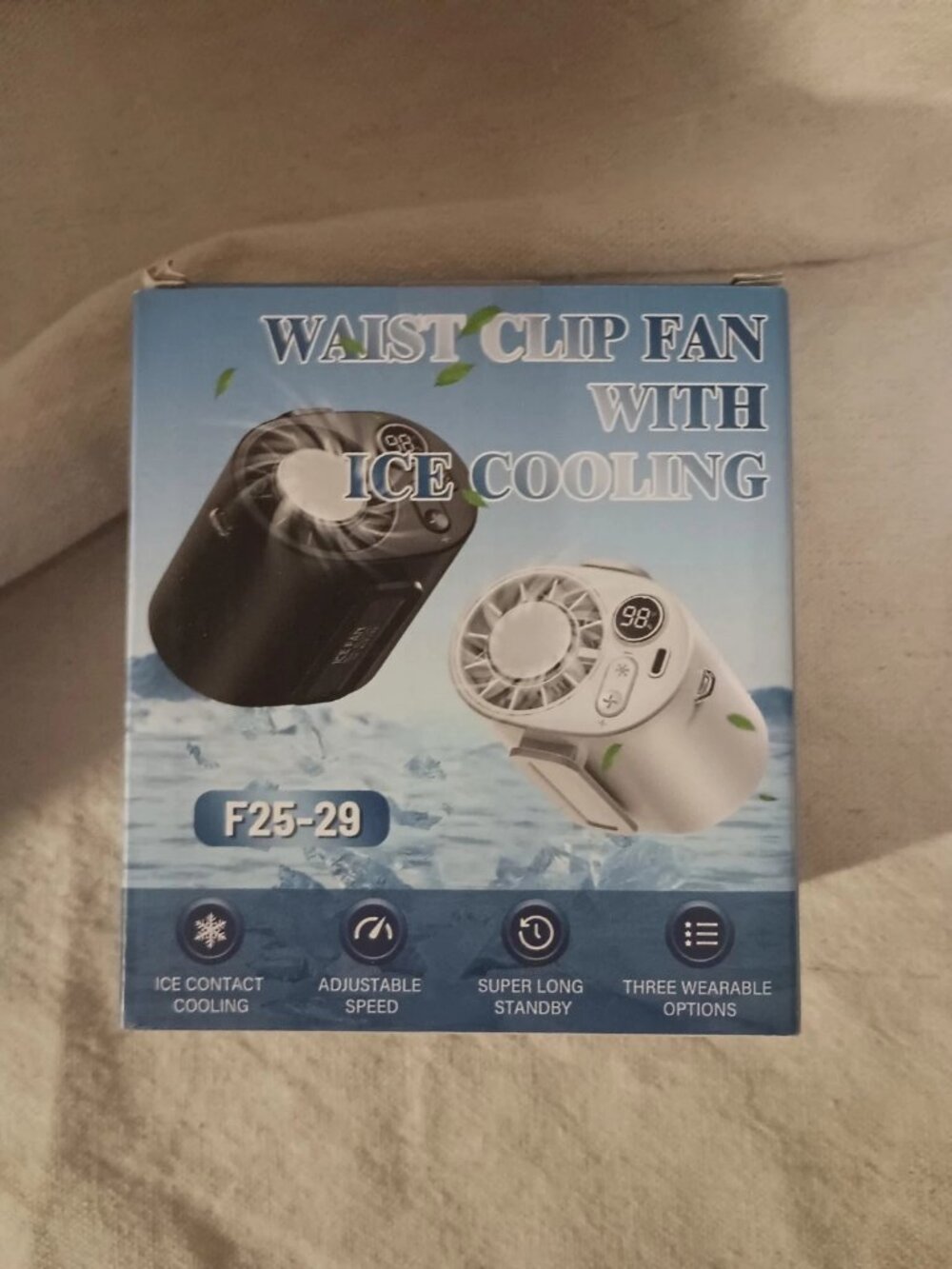 Handheld Fan with Ice Cooler Plate, 5000mAh, 1-100 Speeds, LED Display